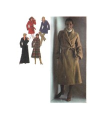 9201 SIMPLICITY 1979 FRONT WRAP COLLAR COAT 3 LENGTHS PATTERN 44  or 40 UNCUT choice